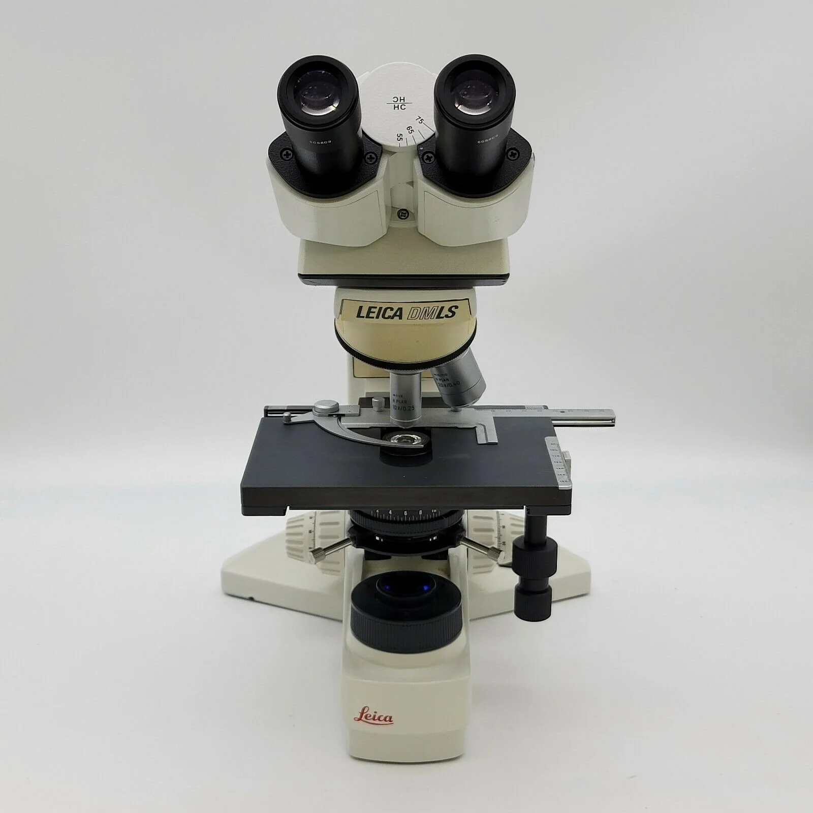 Leica Microscope DMLS with 10x 20x 40x Objectives and Binocular Head - Image 3