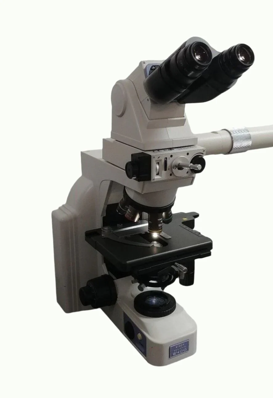 Nikon Microscope E400 with Dual Head Side by Side Bridge - Image 3