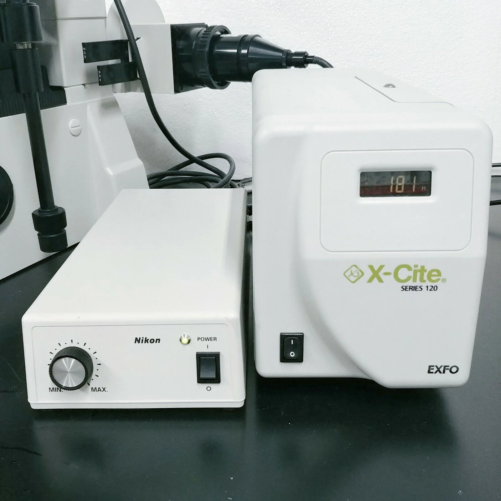 Nikon Microscope Eclipse TE2000-U w. Fluorescence, Phase Contrast & X-Cite Light - Image 10