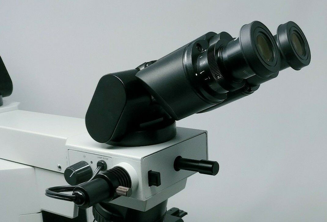Olympus Microscope BX40 with Front to Back Bridge and 100x Objective (Dual Head) - Image 8