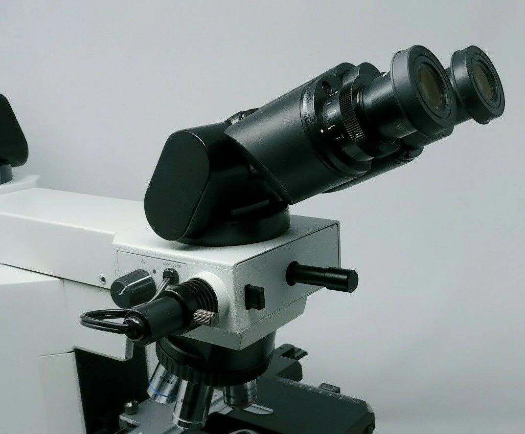Olympus Microscope BX40 with Front to Back Bridge and 2x Objective (Dual Head) - Image 3