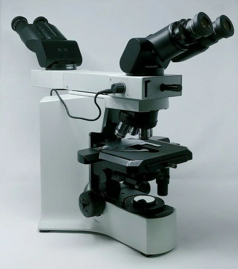 Olympus Microscope BX41 with Front to Back Bridge (Dual Head) - Image 3