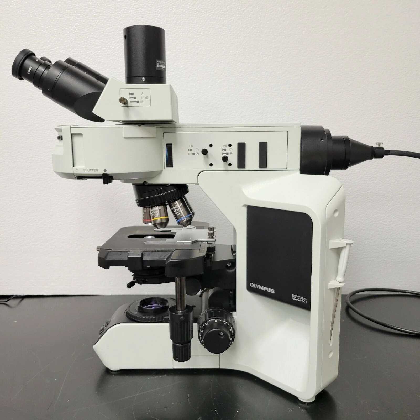 Olympus Microscope BX43 with Fluorites, Fluorescence, & X-Cite Lite Illumination - Image 3