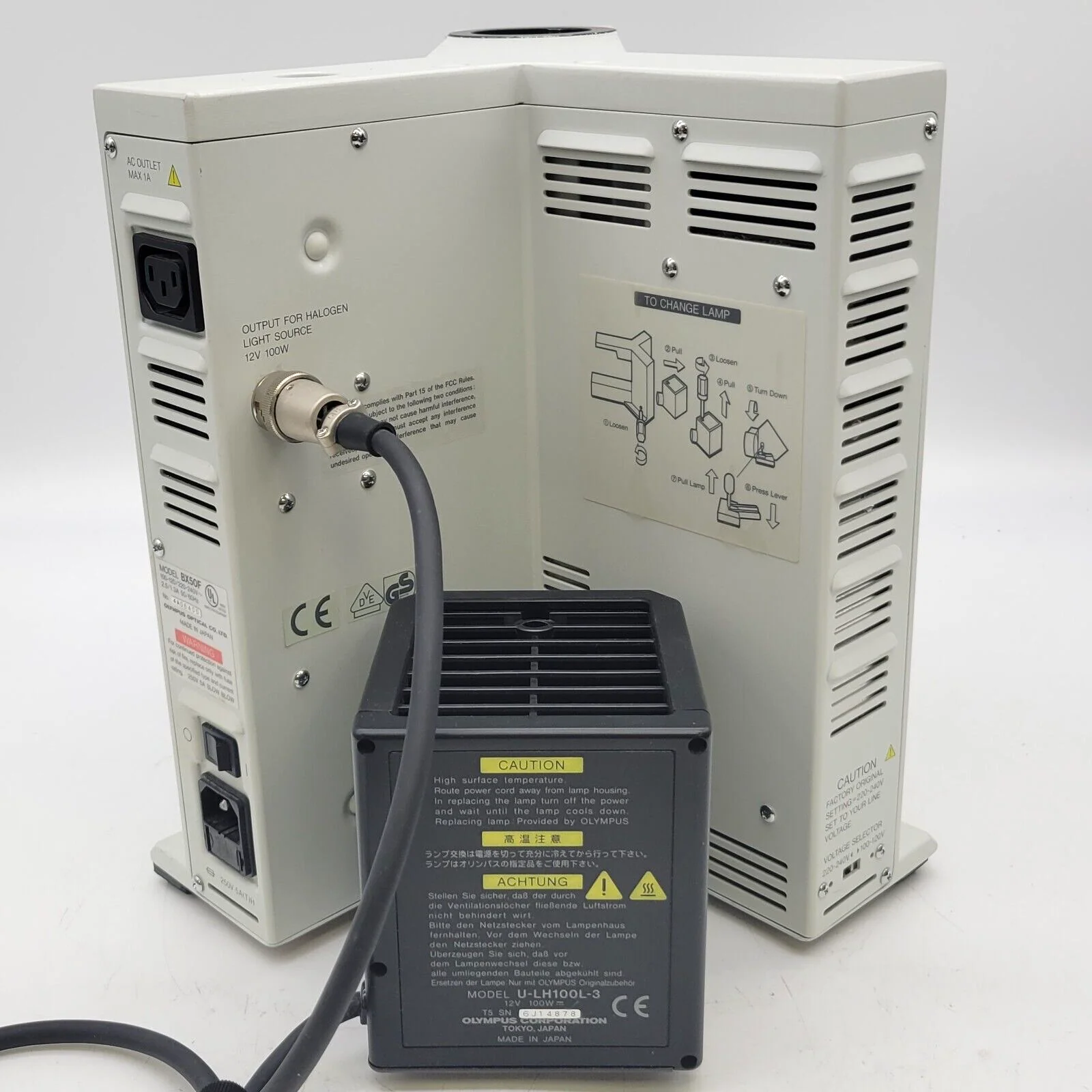 Olympus Microscope BX50 Replacement Stand with Lamphouse - Image 4